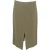 Roland Mouret midi-kokerrok met split aan de voorkant in olijfgroene wol.
