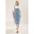 Trendyol Curve Dames Blauw Effen Midi Mouwloos Casual Gilet Grote maten Jurk