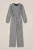 WE Fashion – Meisjes jumpsuit met glittergaren – Regular fit – Zilver –