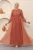 Knoop Detailed Tule Avondjurk Zalm