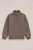 WE Fashion – Jongens sweater met quarter-zip en embroidery – Regular fit – Bruin – Katoen –