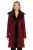 Dames trenchcoat van bordeauxrood Toscaans schapensuèdeleer – Celeste