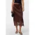 VERO MODA midi rok donkerbruin
