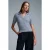 Vrouwen Aansluitende Geribbelde Polo Sweater