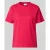 Vila T-shirt met geribde ronde hals, model ‘NORA’