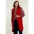River Woods Red Sleeveless Cardigan