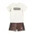 ADIDAS ORIGINALS Set ‘AOP SHORT TEE’  bruin / chocoladebruin / natuurwit