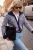 TRENDYOLMİLLA Dames Donkerblauw Colorblock Lang Loszittend Vesten