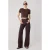 TRENDYOLMİLLA Dames Bruin Effen Wijde pijp Hoge taille Jeans