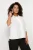 Trendyol Curve Dames Wit Effen Driekwart mouw Oversized Grote maten Overhemden