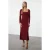 TRENDYOLMİLLA Dames Bordeaux Effen Maxi Lang Avond / Dagelijks Bodycon Jurken