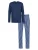 Mey Pyjama lang ‘Graphic Stripes’  blauw