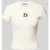 Review T-shirt met motiefstitching en ronde hals