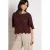 LOLALIZA top donkerbruin crochet