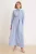 Trendyol Modest Dames Blauw Gestreept Maxi Lang Skater Modest Jurken