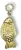 Bonnie Studios Oorbellen Dames Small Fish Gold Pendant, Kleur: Goudkleurig