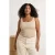 Trendyol Curve Dames Geel Bloemen Mouwloos Getailleerd Grote maten Blouses
