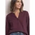 Blouse met 3/4-mouwen en split in de hals