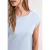 Street One Dames Shirt met boothals en decoratief detail in Blauw