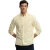 Overhemd Superdry geel wit gestreept slim fit