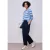 Street One Dames Gestreept sweatshirt in Blauw