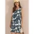 Knielange jersey jurk met V-hals en print
