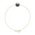 Armband Tahitian Pearl Ronde 8-9 mm ketting forcat Yellow Gold