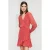 AllSaints Flores Hearts Dress Red