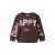 NAME IT MINI sweater met tekst – donkerbruin