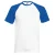 Fruit Of The Loom Heren baseballshirt met korte mouwen (Wit/Royaal Blauw)