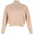 Sandro Paris geborduurde trui met halve rits in beige katoen