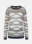 KOROSHI Trui  blauw / mosterd / zwart / wit