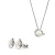 Orphelia ‘Mathilde’ Dames 925 Sterling Silver Set: Ketting-Pendant + Oorbellen – Zilver SET-7510
