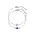 Geboortesteen armbanden – Zilver, kristal en blauw
