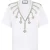 V-Neck T-Shirt Crystal Fringes