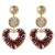 Candy Sweet Jewellery oorbellen CS24254 goudkleurig/donkerrood