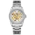 Met de hand gemonteerd, beperkt verkrijgbaar Skeleton Steel-herenhorloge van Anthony James