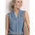 Blousetop met ruches in denimlook