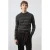 Mango Man regular fit gebreide gestreepte trui met wol – donkergrijs