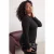 Trendyol Curve Dames Zwart Effen Kort / Mini Lang Bodycon Grote maten Jurk