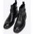 Wittchen Heren Leren Chelsea Boots met Gesp, Zwart, Natuurlijk Leer
