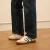 No Stress – Dames – Witte leren sneakers met zwarte details –