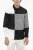 Patchwork katoenen shirt in zwart en wit