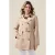 Oltre Trench Coat With Coated Fabric Trim Beige