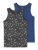 NAME IT Onderhemd ‘Iron Space’  hemelsblauw / geel / antraciet / perzik