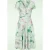 Topvintage exclusive ~ Esmeralda Flower swing jurk in zachtgroen