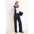 TRENDYOLMİLLA Dames Donkerblauw Effen Wijde pijp Normale taille Jeans