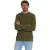 No Excess Pullover crewneck waffle jacquard moss