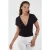 V-hals Blouse met Strikdetails