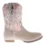 Hip leren laarzen beige/metallic roze
